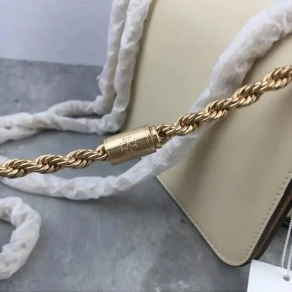 Tory Burch Beige Kira Convertible Crossbody with Gold Logo